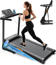 JT61 Treadmill for Home 15 Incline No Assembly Foldable Treadmill