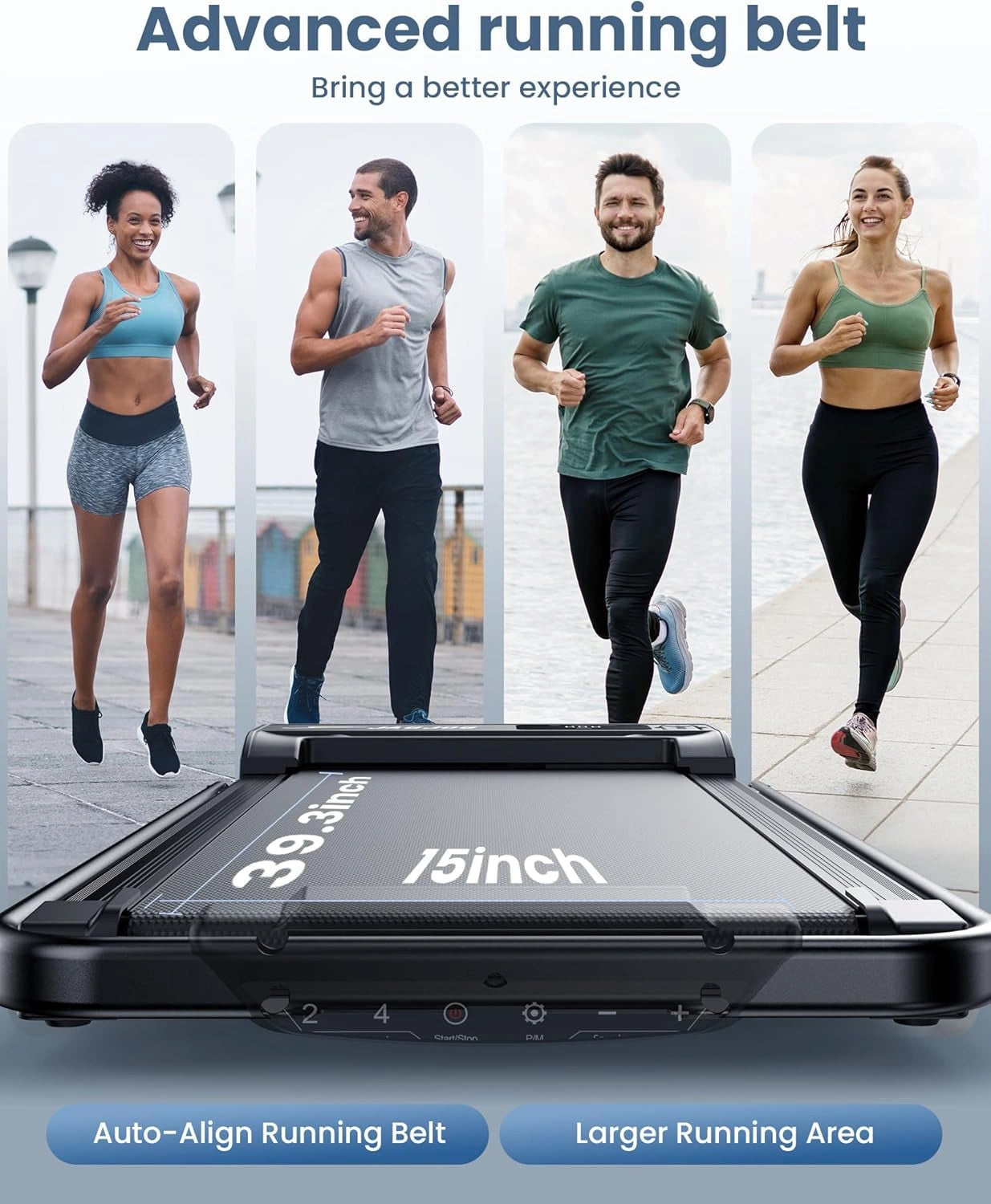 2-in-1 Folding Walking Pad Treadmill with Handle