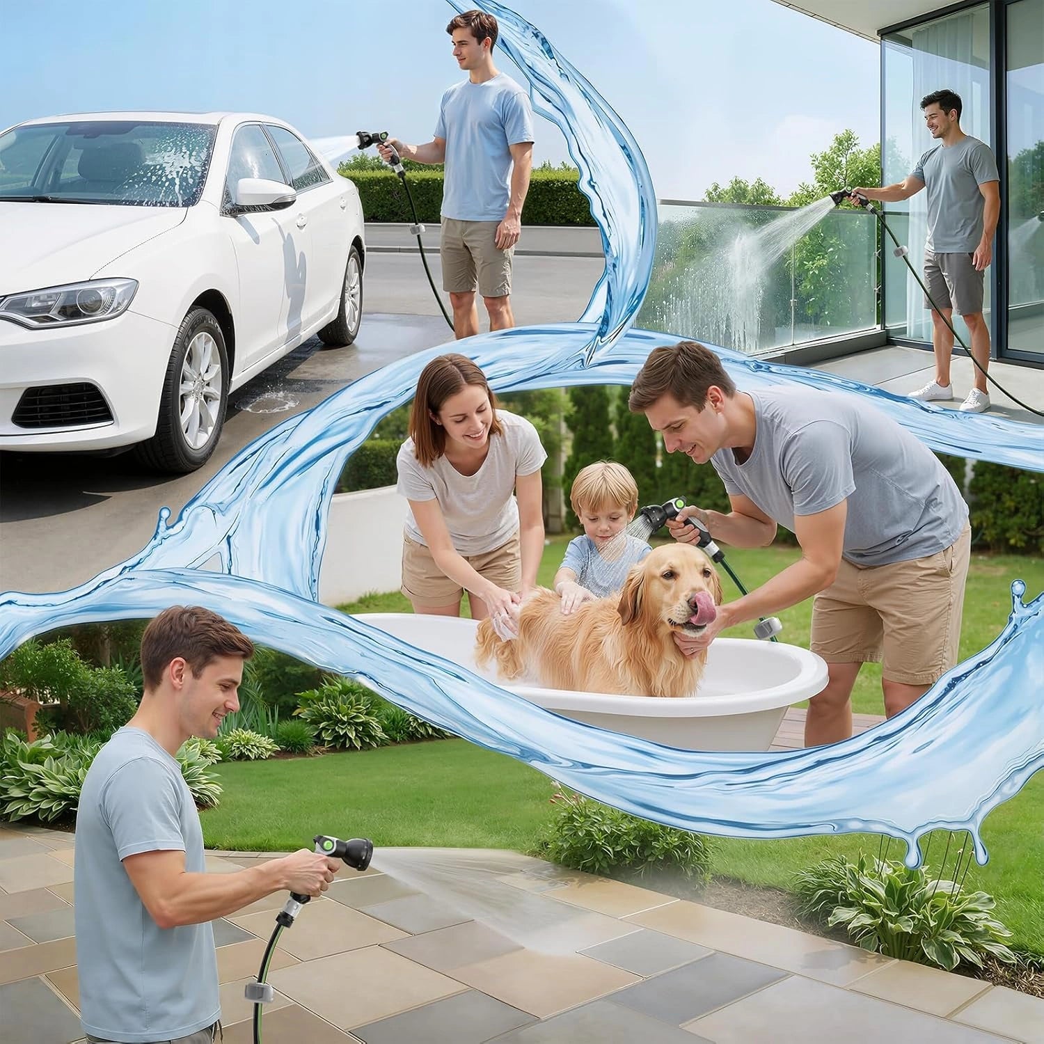30+2m Auto Retractable Garden Hose Reel