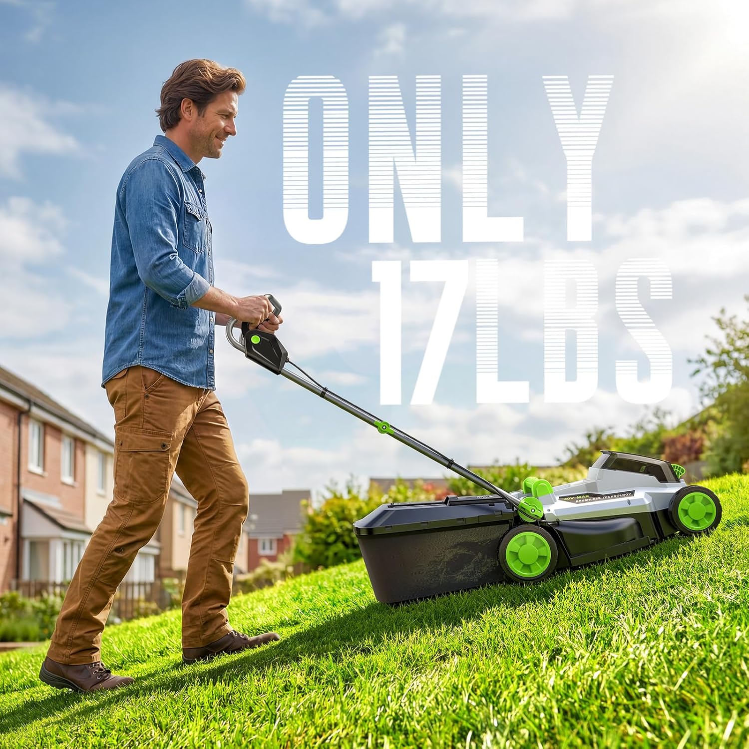 M13 Cordless Lawnmower – 33cm, Brushless, 2×4.0Ah