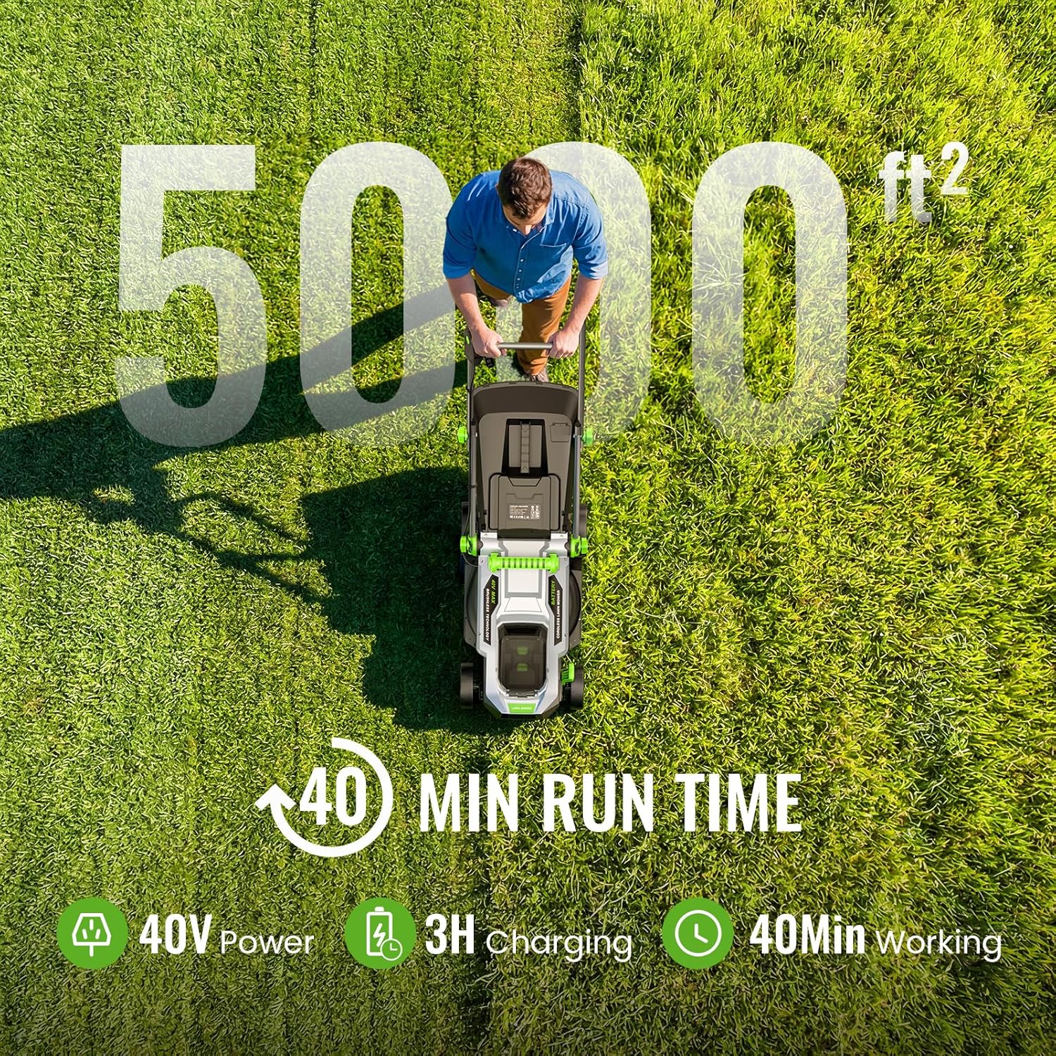 M13 Cordless Lawnmower – 33cm, Brushless, 2×4.0Ah