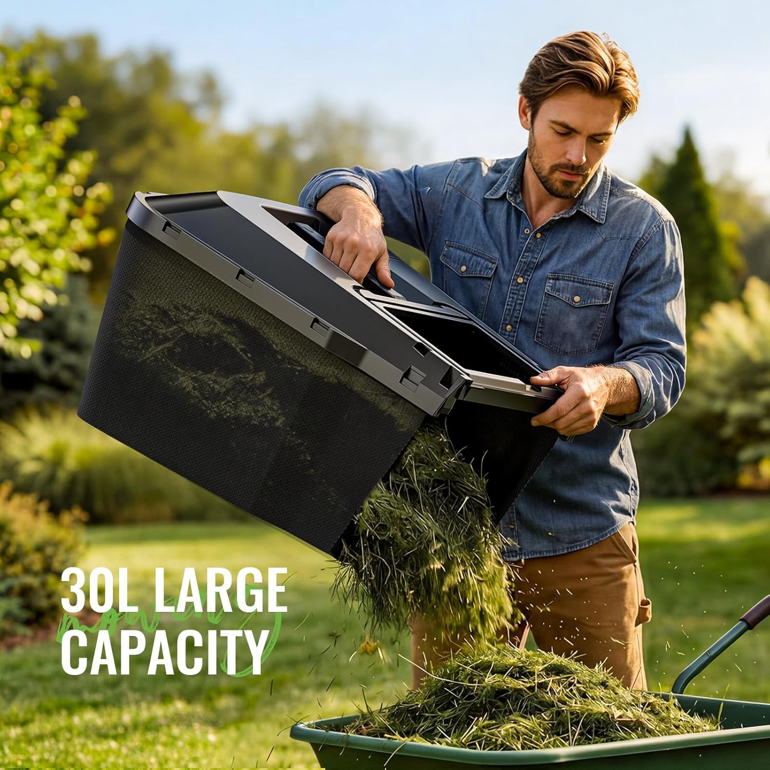 M13 Cordless Lawnmower – 33cm, Brushless, 2×4.0Ah