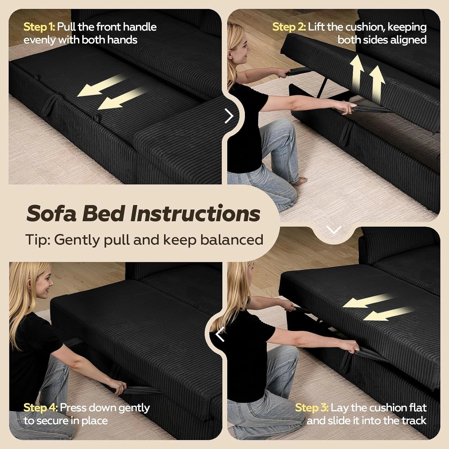 LMJSF07 Sofa Bed Reversible Storage Pull Out Corner Sofa