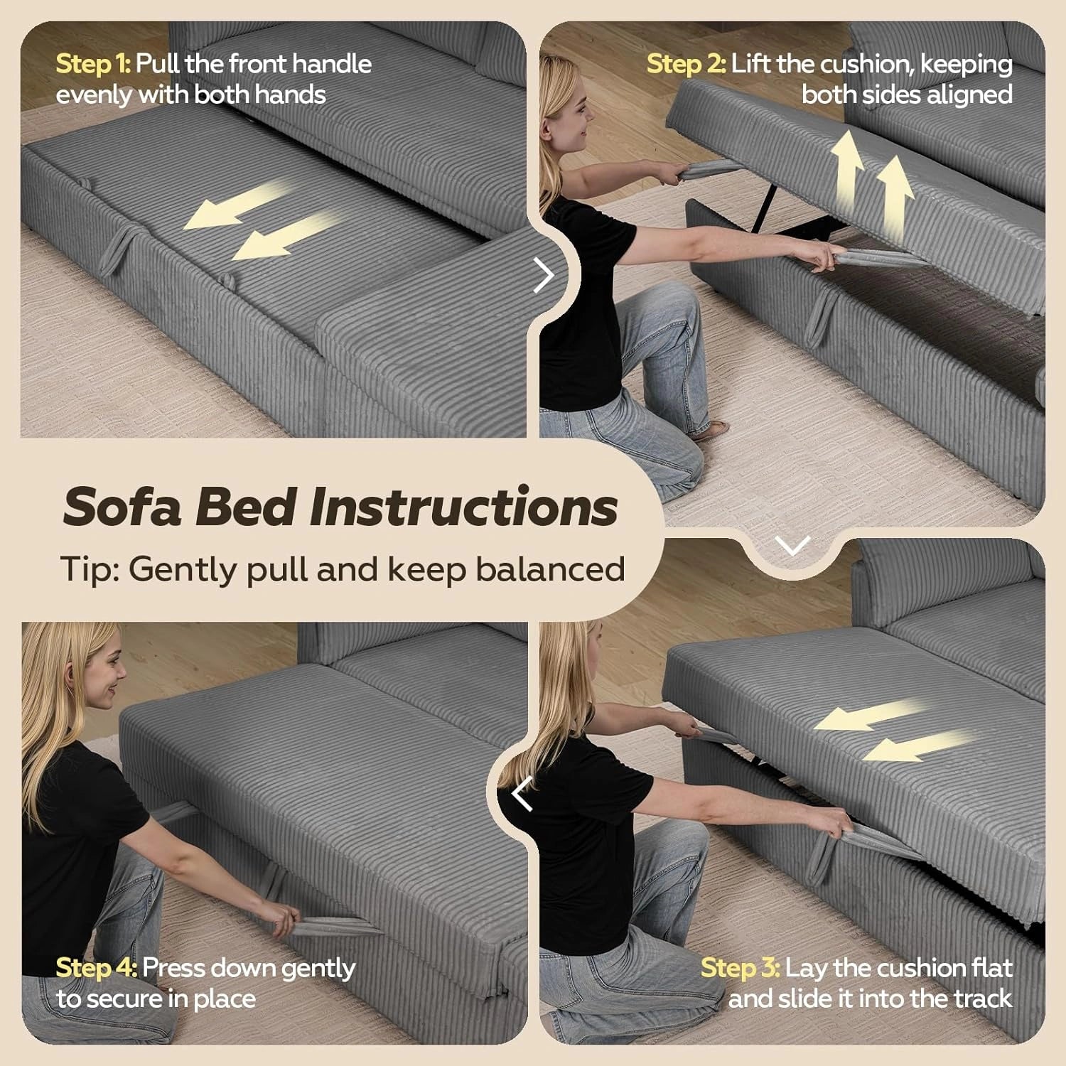 LMJSF07 Sofa Bed Reversible Storage Pull Out Corner Sofa