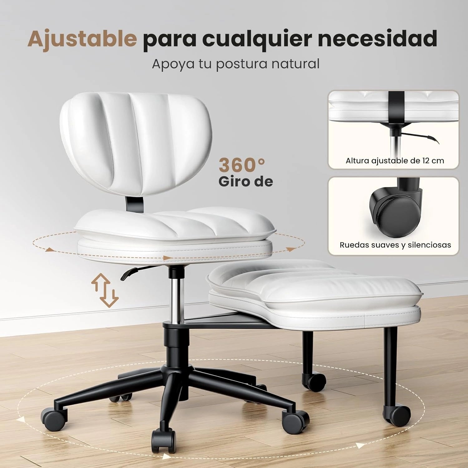 LPTYZ01 Criss Cross Office Chair Ergonomic Cloud Cross Legged Desk Chair