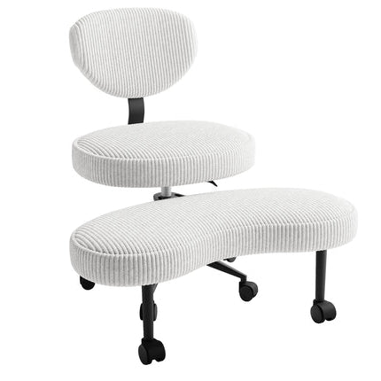 LP02 Criss Cross Office Chair Corduroy Ergonomic Cross Legged Desk Chair