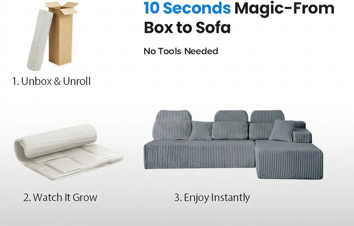 LHMSF08 Corner Sofa 270cm High Backrest L Shaped Sofa