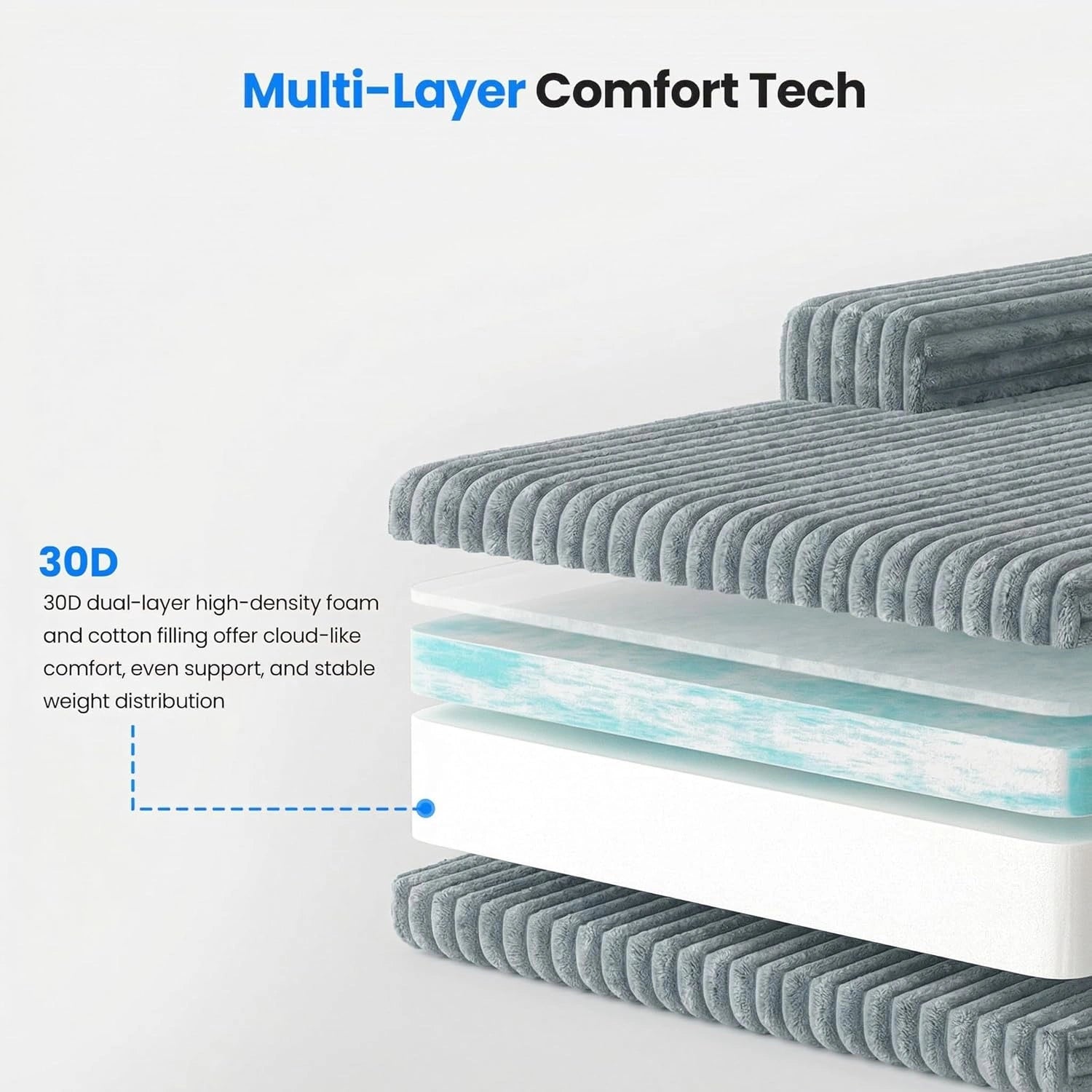LHMSF08 Corner Sofa 270cm High Backrest L Shaped Sofa