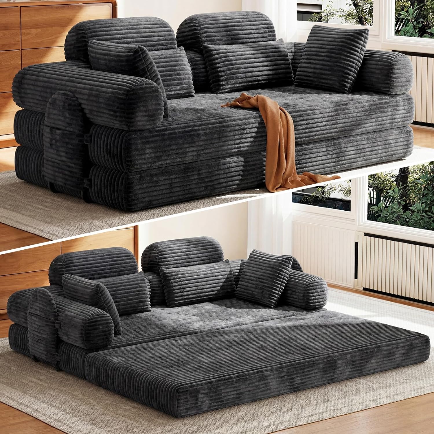 LHMSF14 Sofa Bed 5 in 1 High Backrest Double Sofa Bed