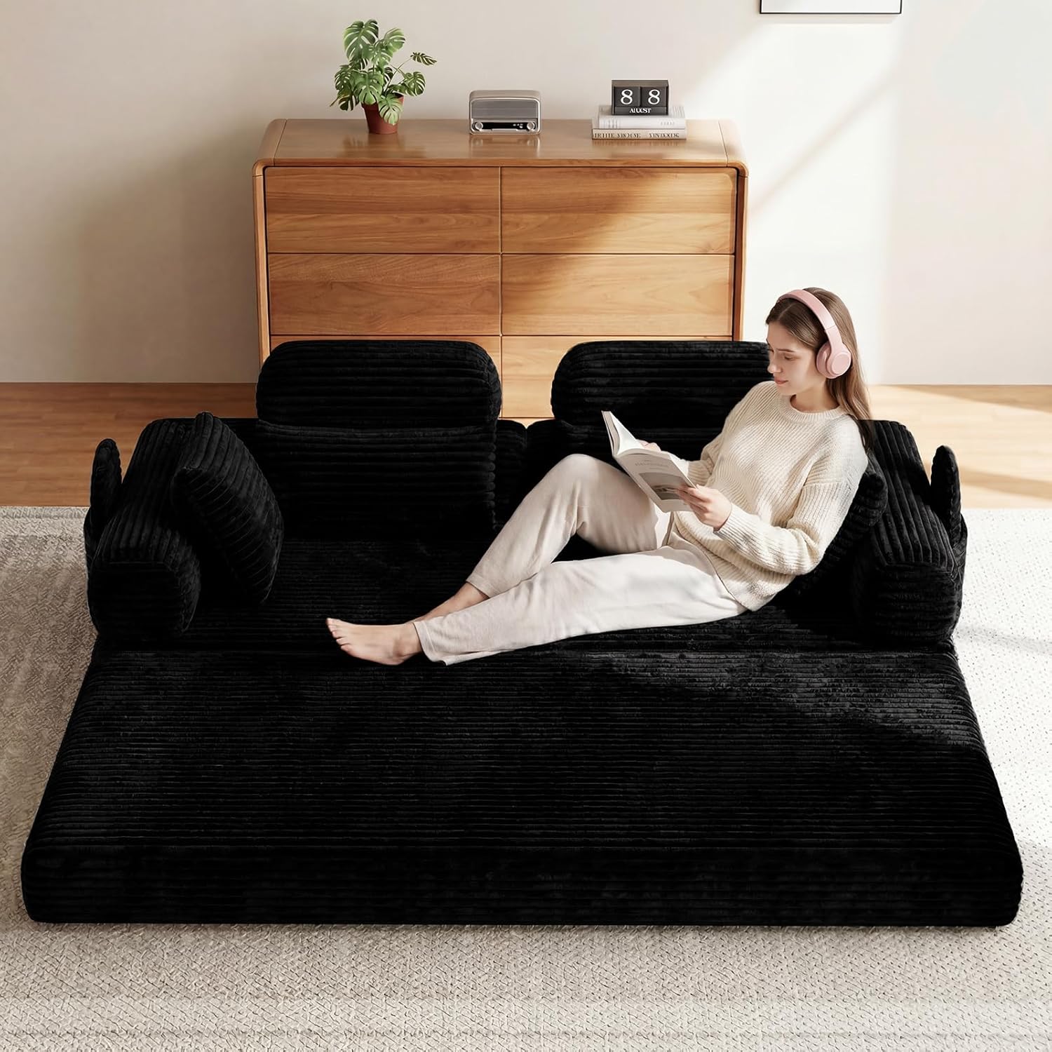 LHMSF14 Sofa Bed 5 in 1 High Backrest Double Sofa Bed