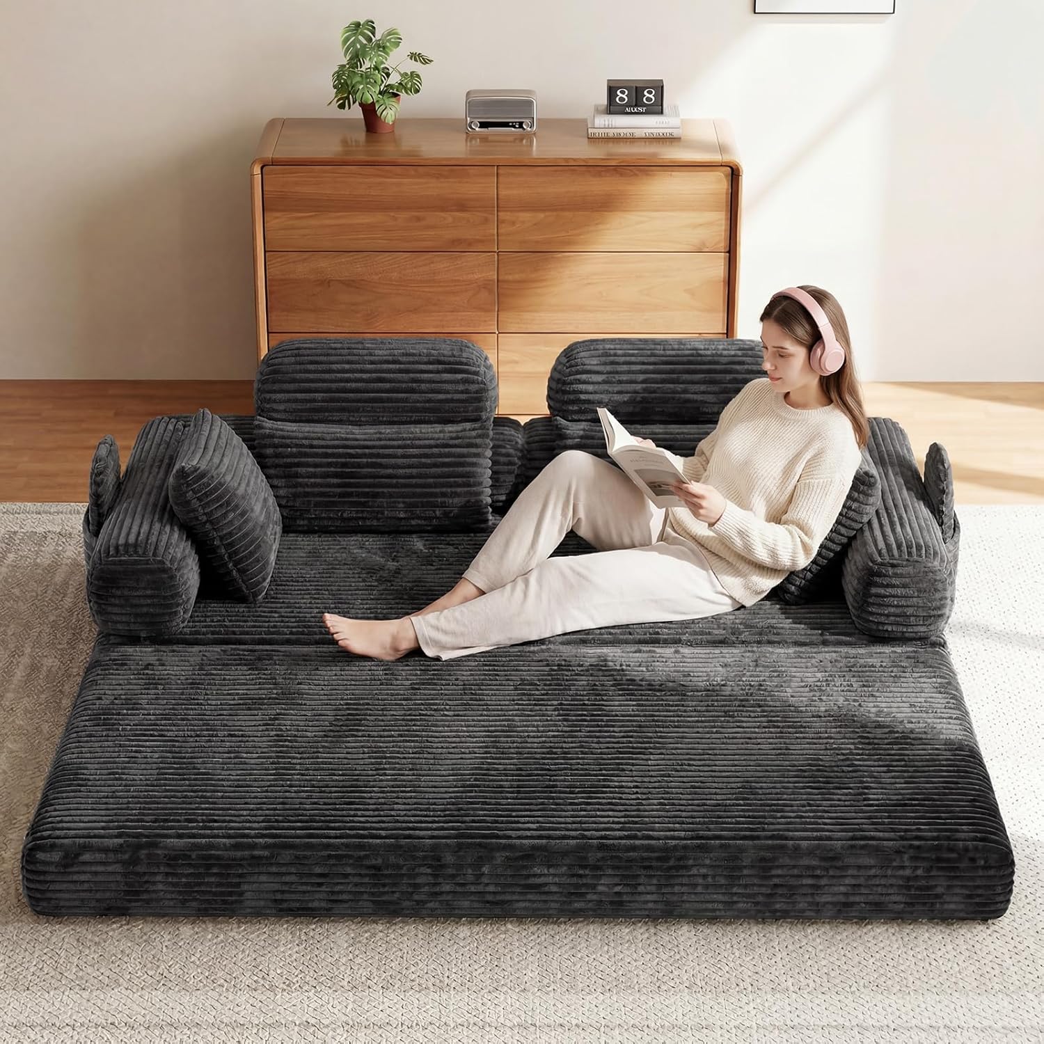 LHMSF14 Sofa Bed 5 in 1 High Backrest Double Sofa Bed