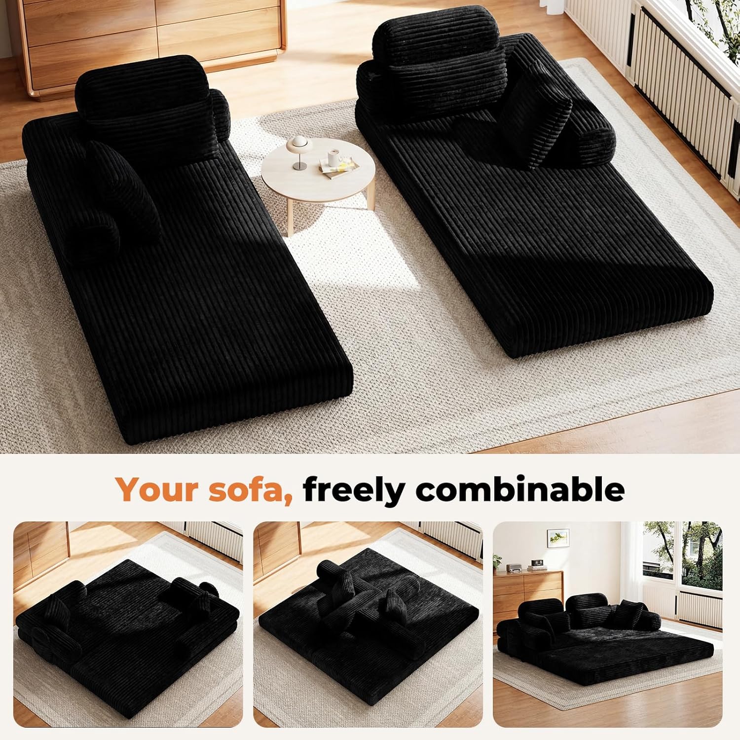 LHMSF14 Sofa Bed 5 in 1 High Backrest Double Sofa Bed