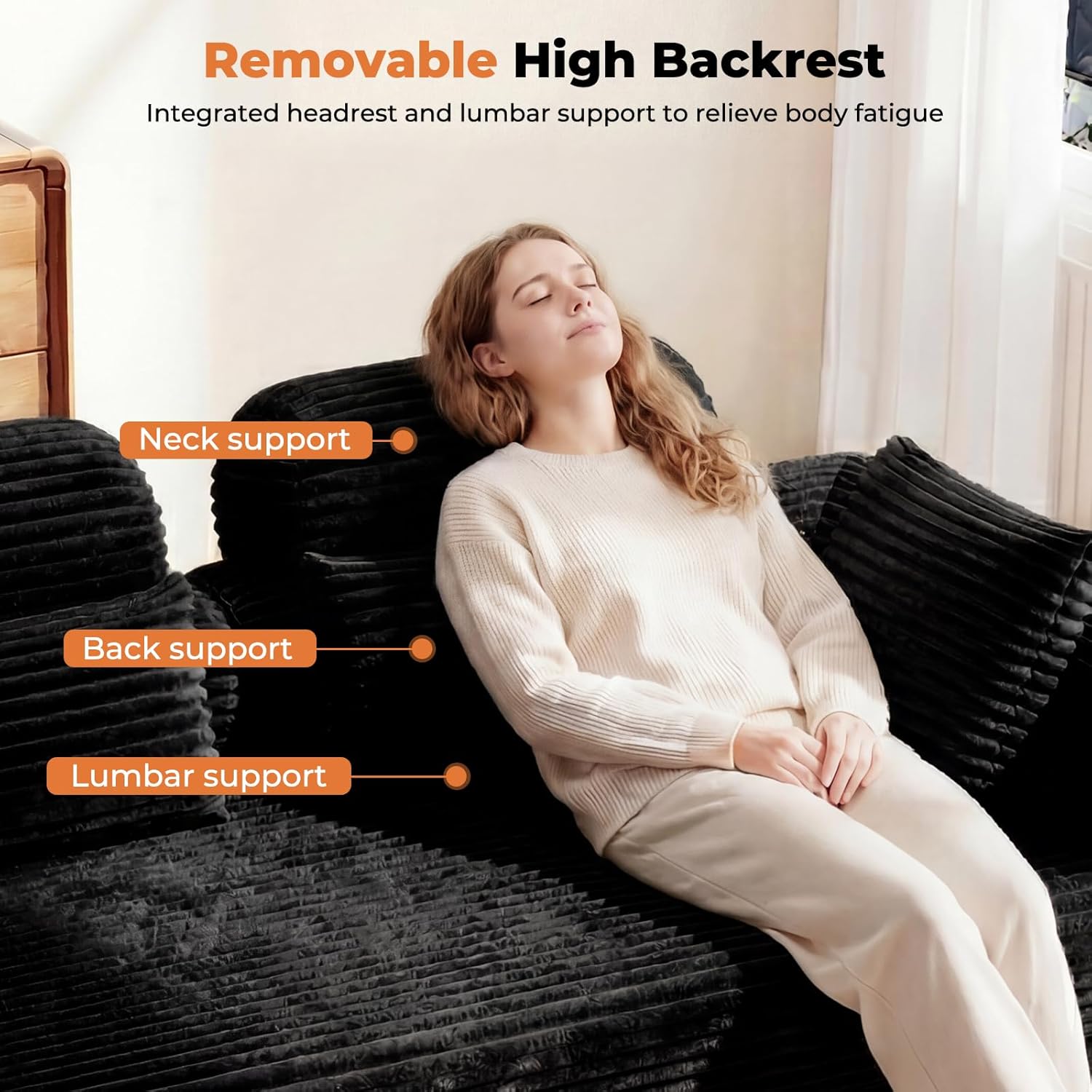 LHMSF14 Sofa Bed 5 in 1 High Backrest Double Sofa Bed