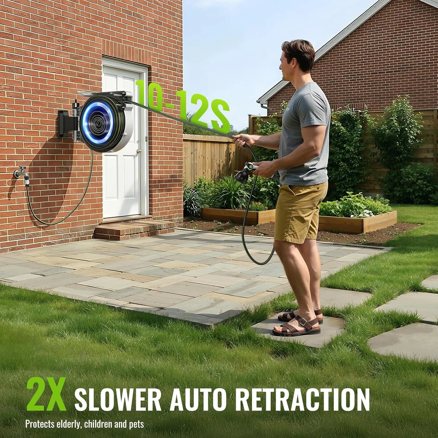 30+2m Auto Retractable Garden Hose Reel