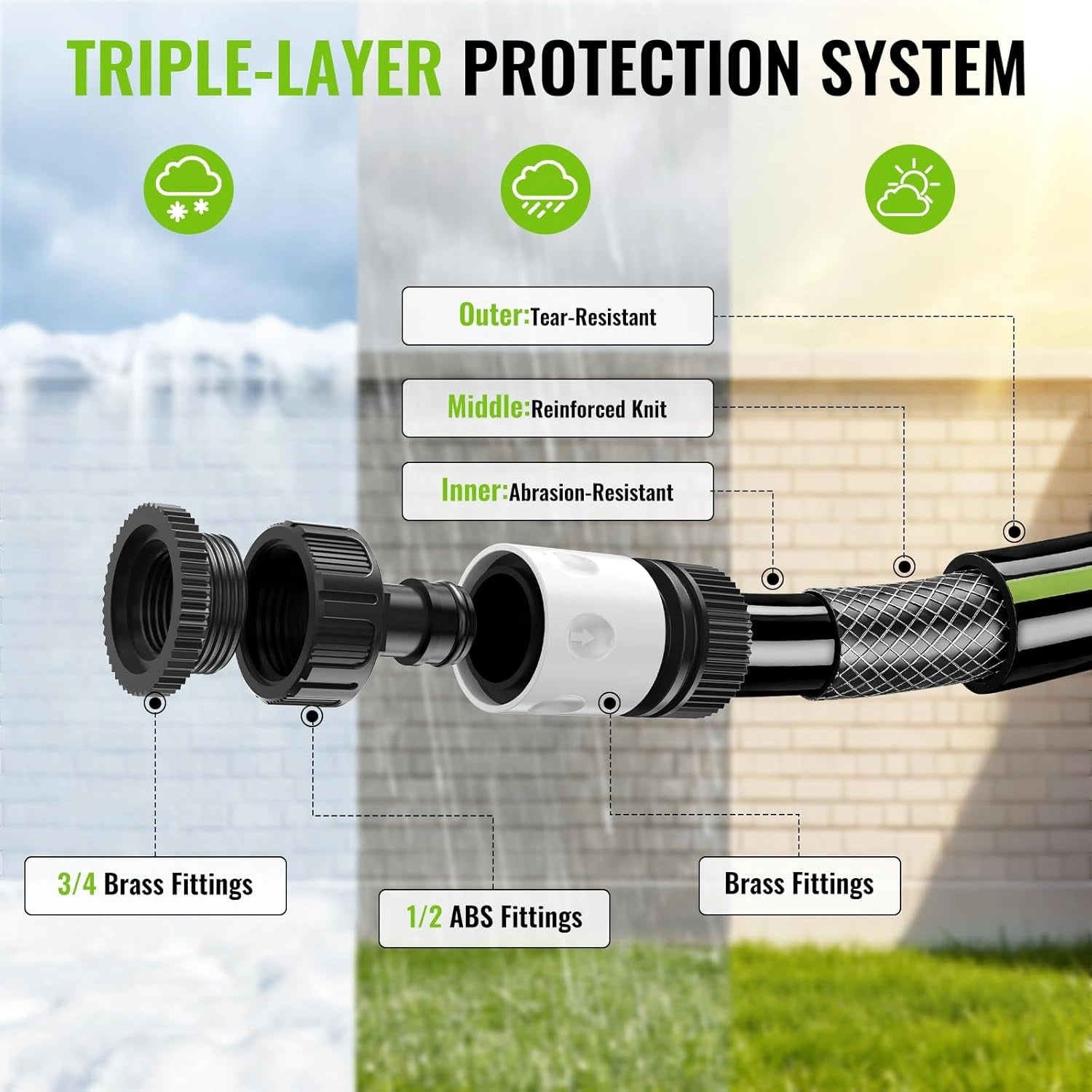 30+2m Auto Retractable Garden Hose Reel