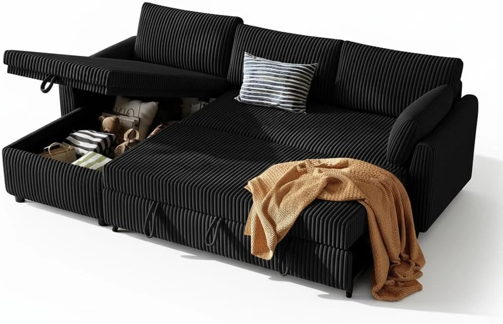 Corner Sofa Bed with Reversible Chaise