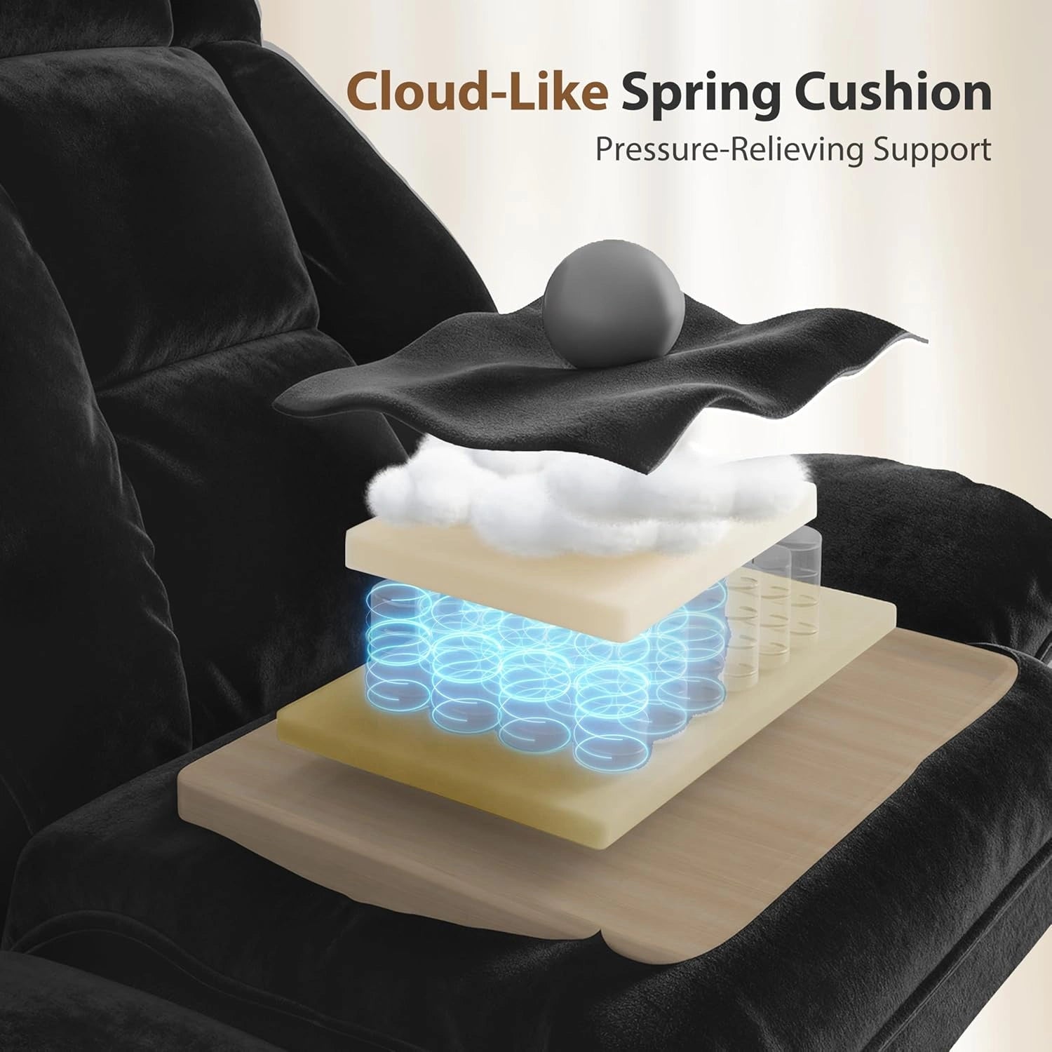 Big and Tall Office Chair with Flip-Up Armrests