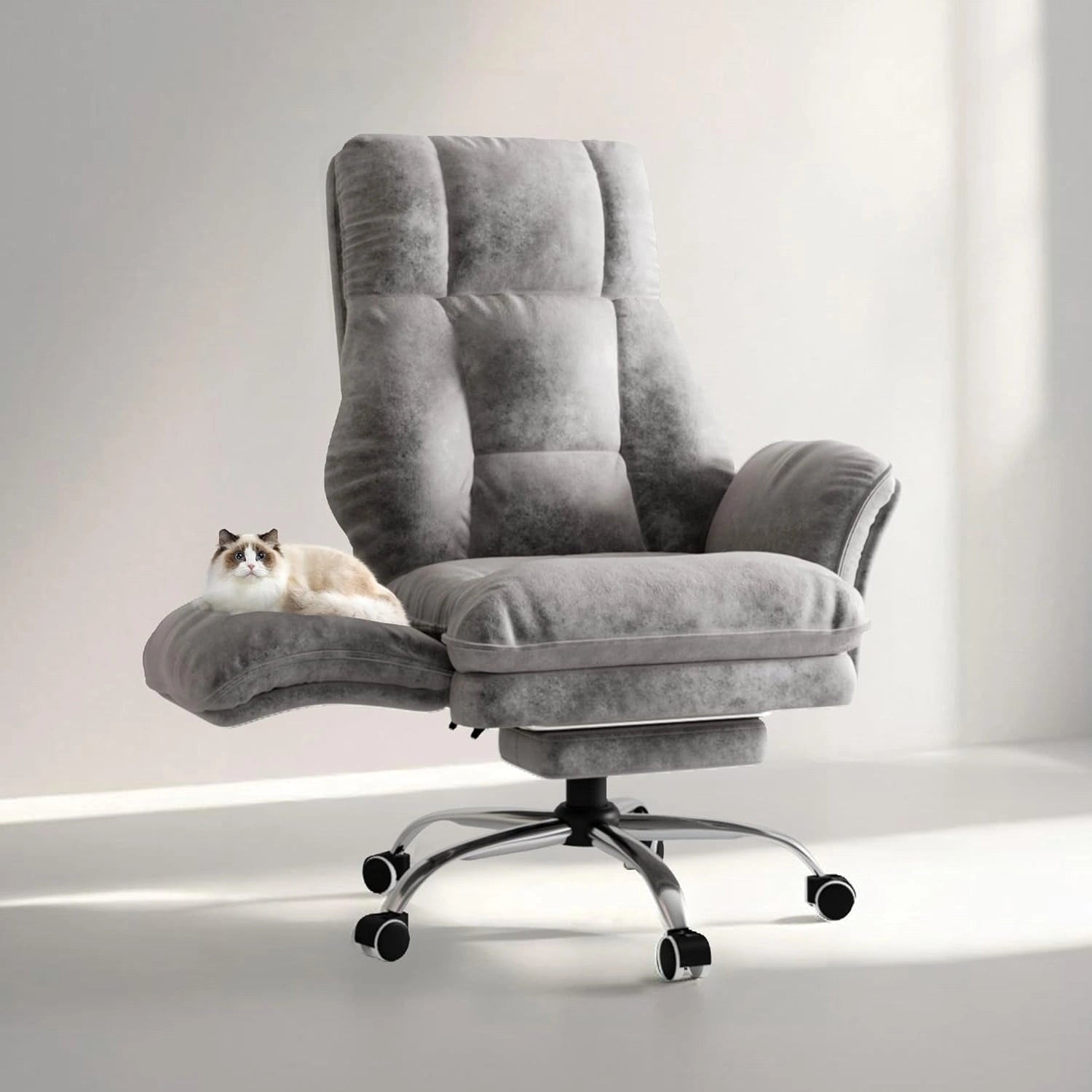LB01 Office Chair Wide Cross Legged Heavy Duty Desk Chair