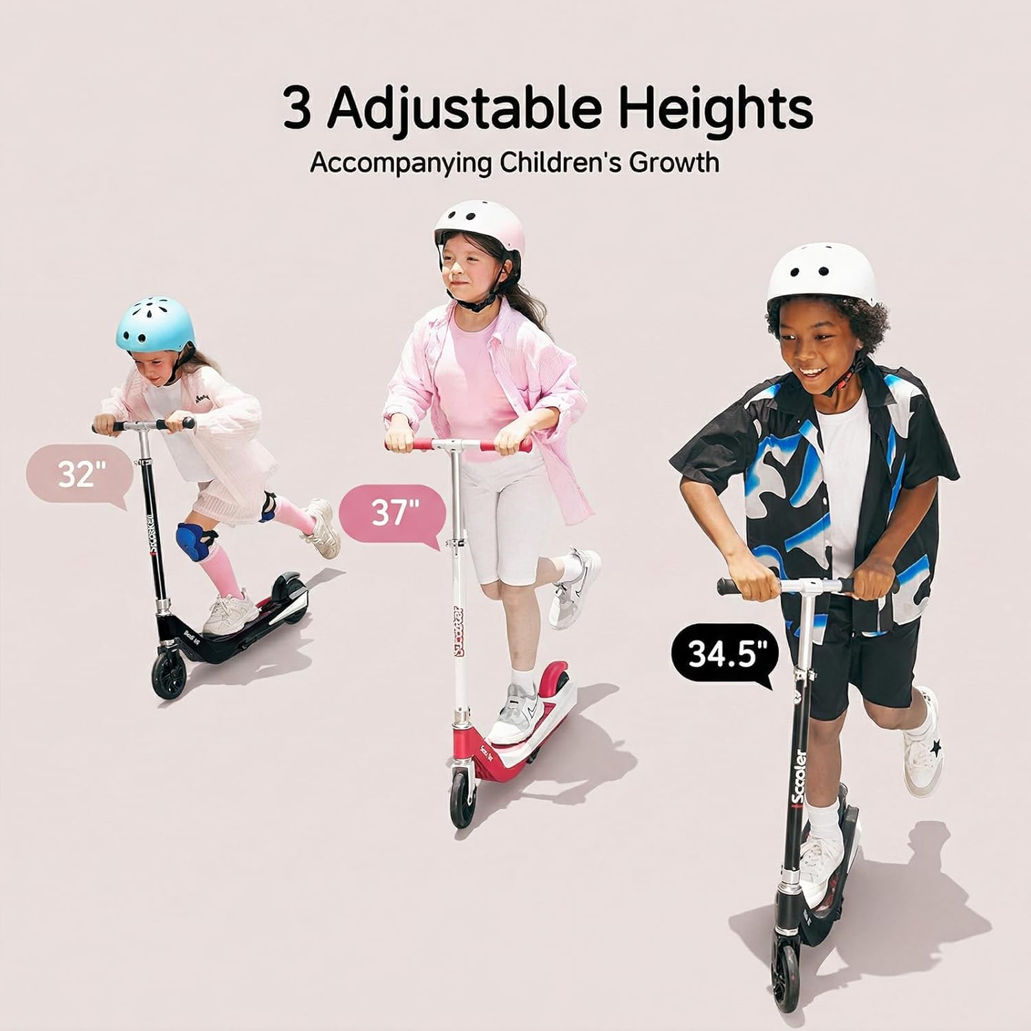 iK1S Kids Electric Scooter, LED Front Wheels, 7KM Range, 15KM/H, 3.5H Charge