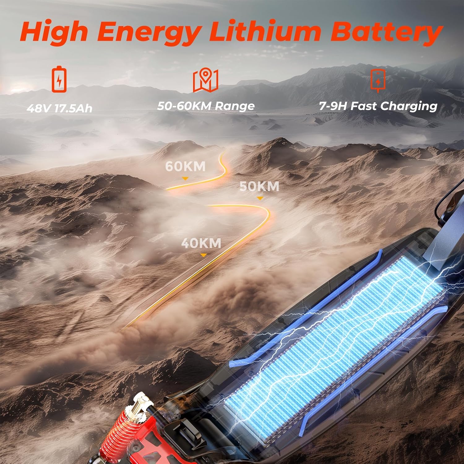 iX6 Electric Scooter 350W Motor 34KM Range 42V 7.8Ah Battery