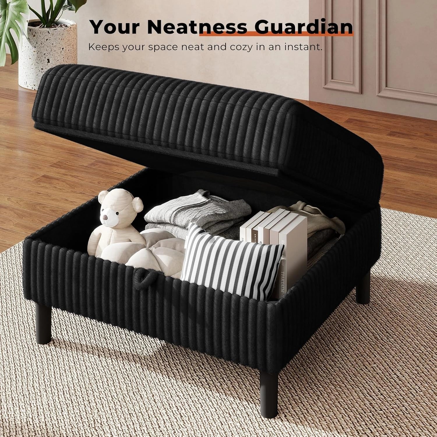 LMJSF08 Corner Sofa 3 Seater Modular Storage L Shaped Sofa