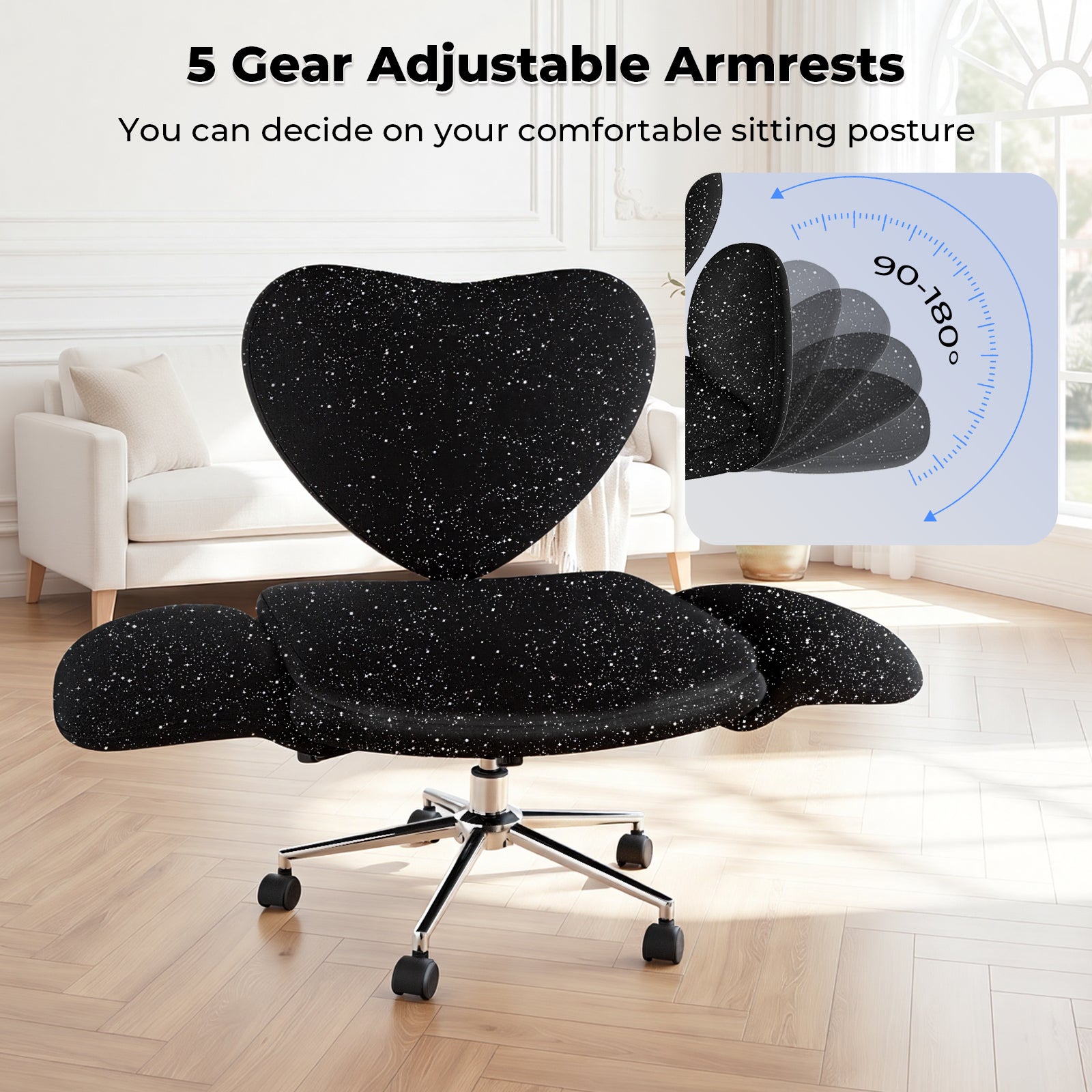 LBGYZ06 Criss Cross Office Chair with Laptop Tray Desk Chair
