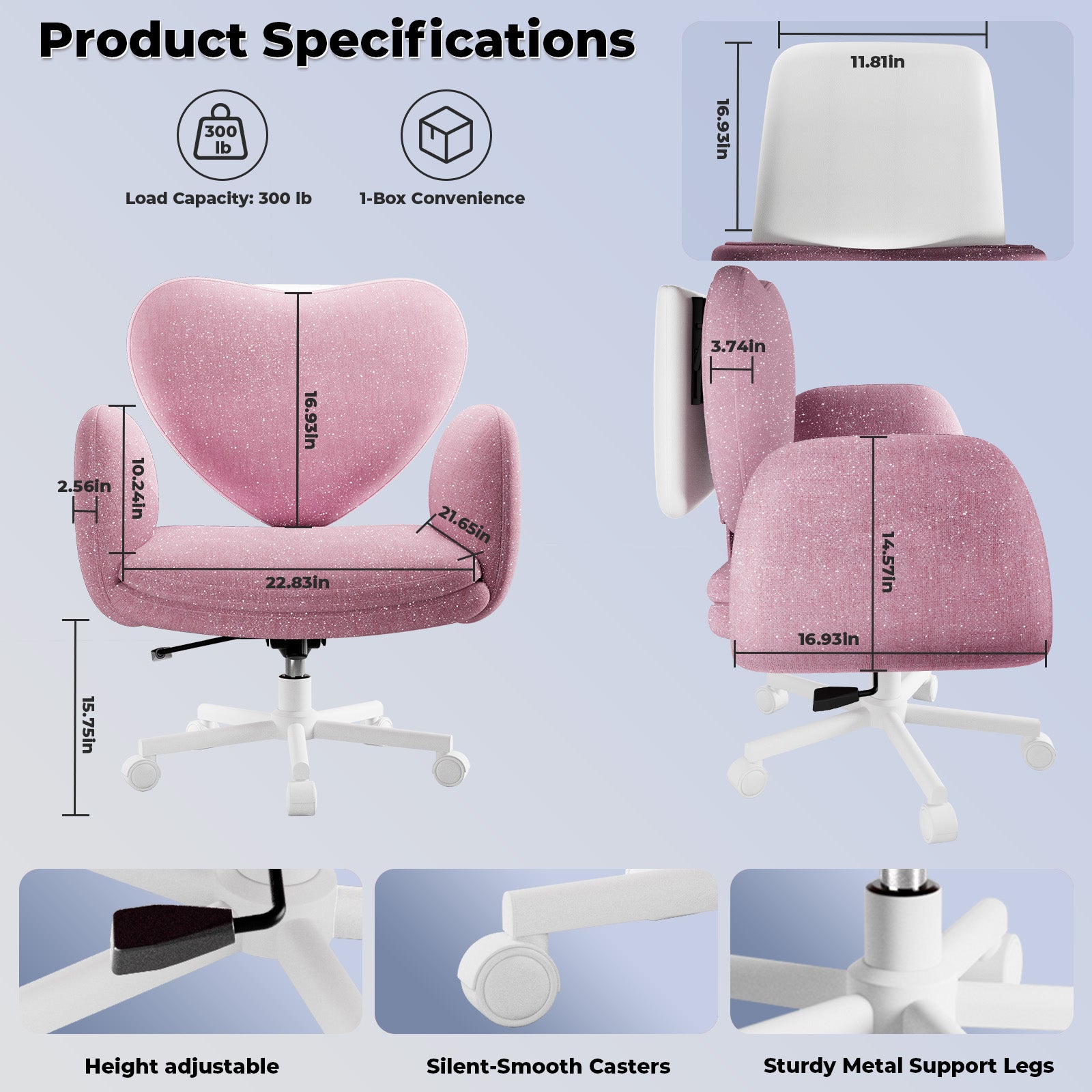 LBGYZ06 Criss Cross Office Chair with Laptop Tray Desk Chair