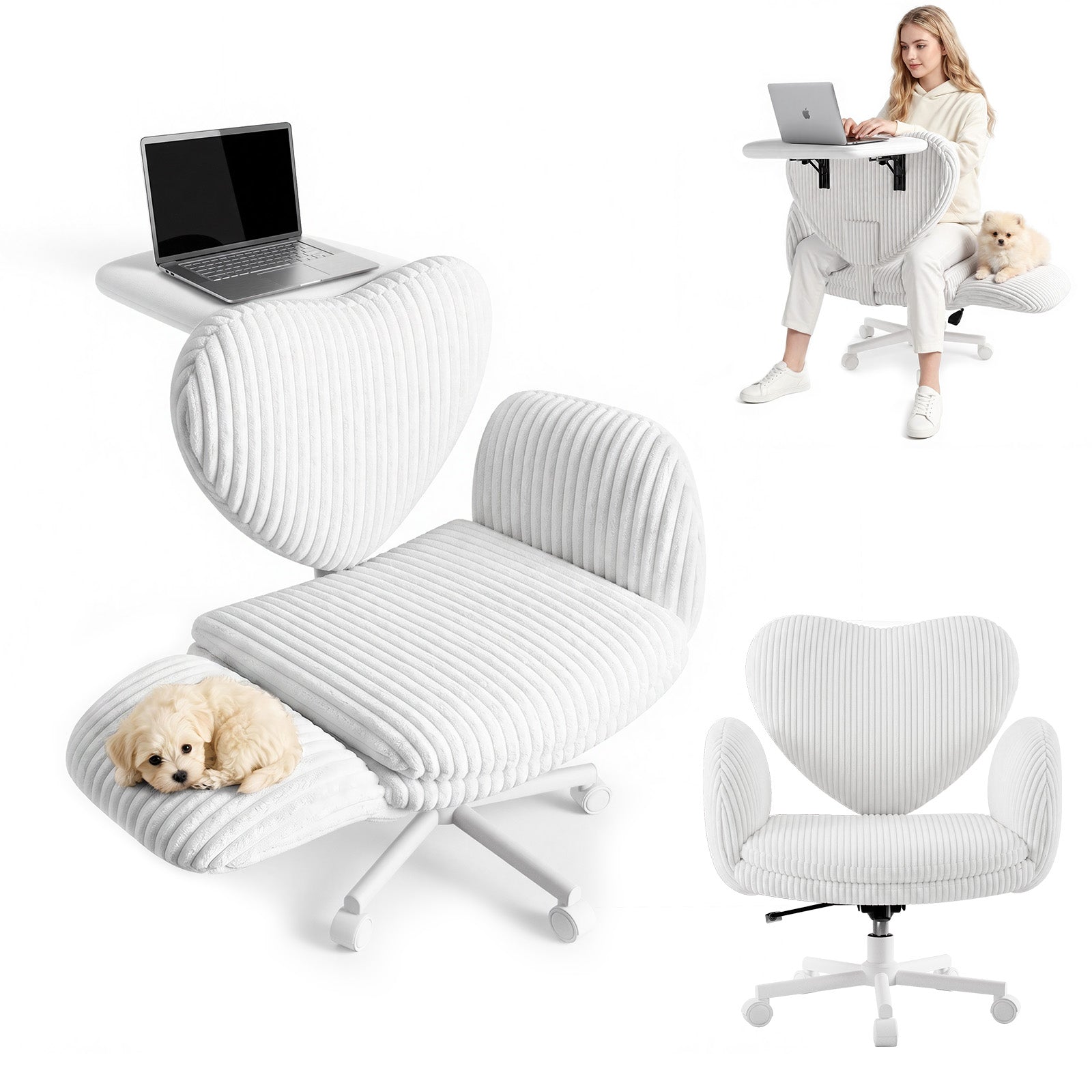 LB06 Criss Cross Office Chair Laptop Tray Desk Chair