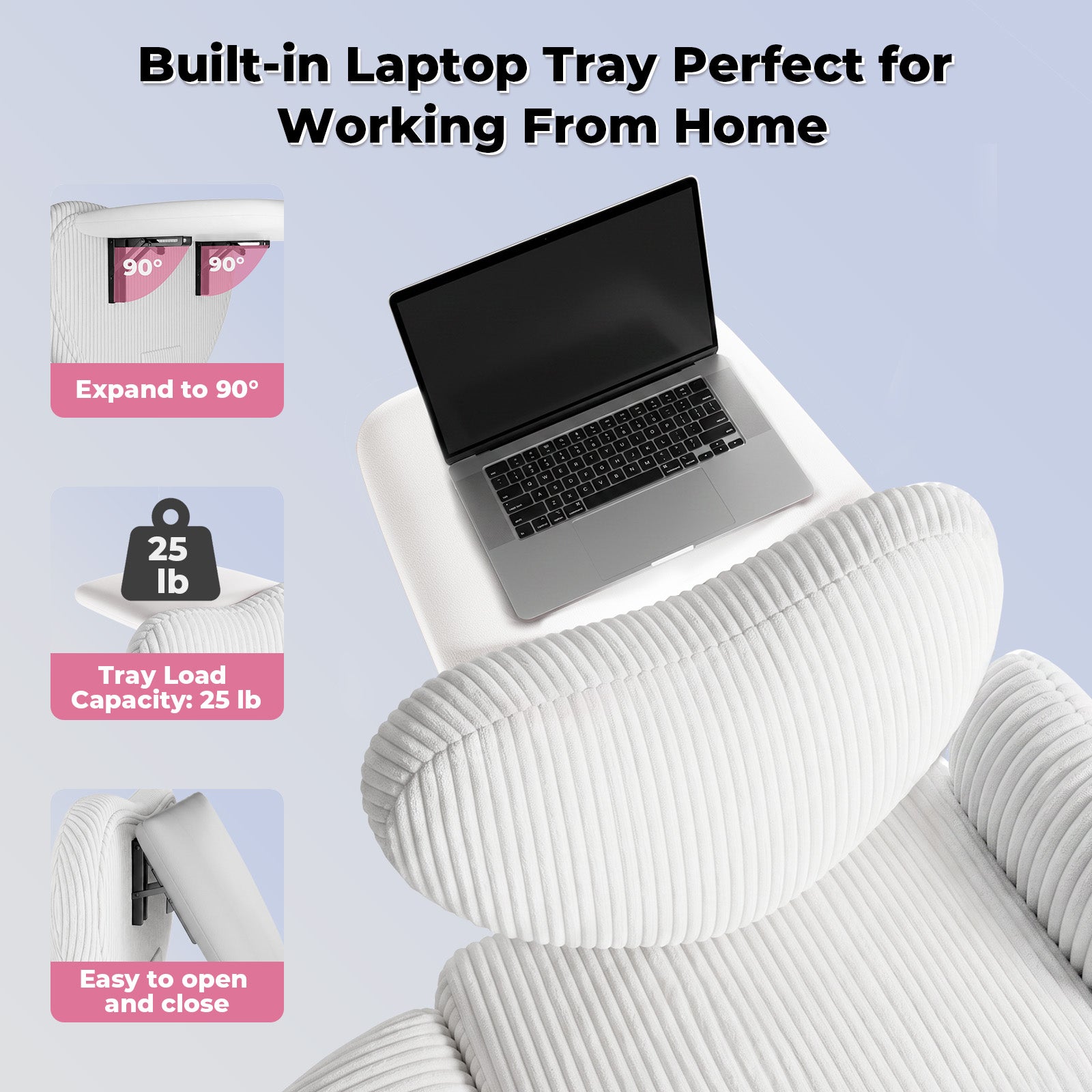 LBGYZ06 Criss Cross Office Chair with Laptop Tray Desk Chair