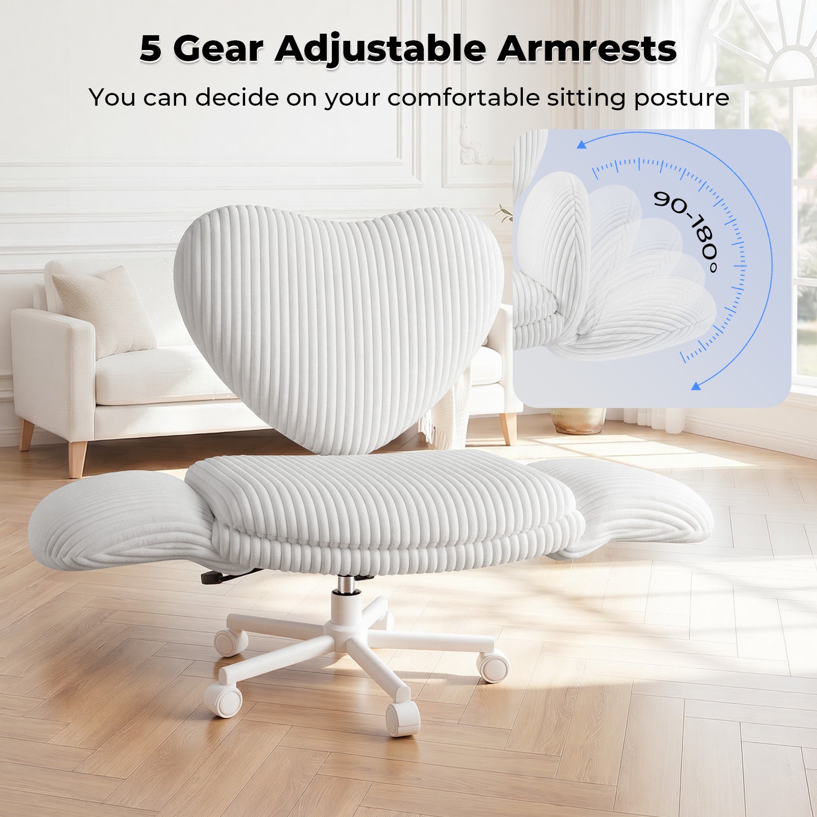 LBGYZ06 Criss Cross Office Chair with Laptop Tray Desk Chair