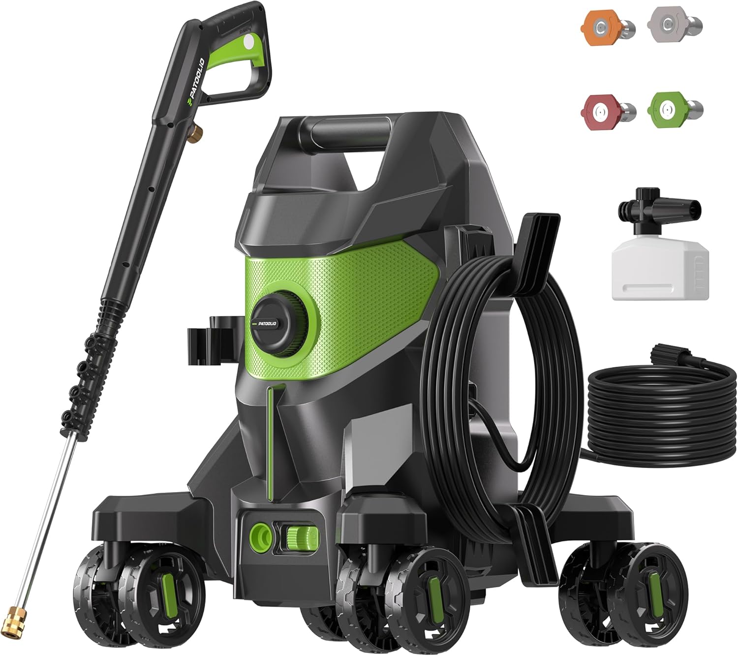 W90 2000W Electric Pressure Washer 345 Bar Foam Cannon